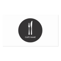 LUXE FORK & KNIFE BLACK & WHITE Business Card