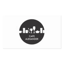 LUXE TEA COFFEE WINE BAR B&W Business Card