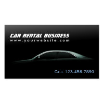 Luxury Auto Outline Car Hire/Rental Business Card