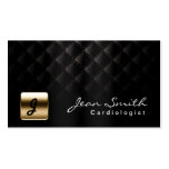 Luxury Black & Gold Cardiologist Business Card