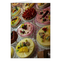 Luxury pastry in a French shop Greeting Card