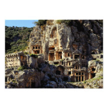 Lycian Rock-Cut Tombs Koka Temple Fronts Myra Custom Invites