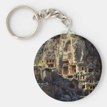 Lycian Rock-Cut Tombs Koka Temple Fronts Myra Key Chains