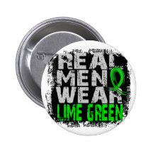 Lymphoma Real Men Wear Lime Green Button