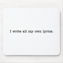 Lyrics Mousepad