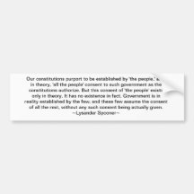 Lysander Spooner Bumper Sticker