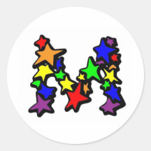 M ROUND STICKER