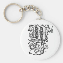 M - The Decorative Letter M Key Chains