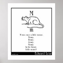 M was once a little mouse poster