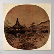 Ma Lin - Expectation of guests by lantern light Posters