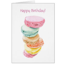 Macarons Birthday Card