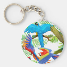 Macaw Jungle Keychain