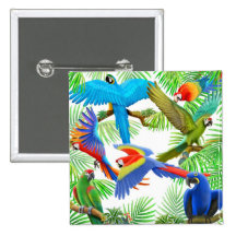 Macaw Jungle Pin