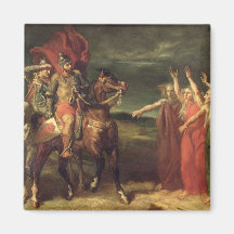 Macbeth and the Three Witches, 1855 Refrigerator Magnet