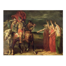 Macbeth and the Three Witches, 1855 Postcards