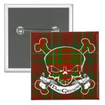MacGregor Tartan Skull Pinback Button
