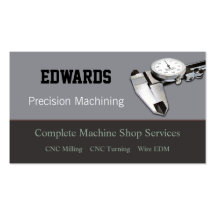 Machine Shop Business Card Templates