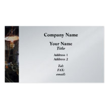 Machine Shop With Lanterns - Platinum Business Card