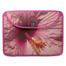 Macro Pink Hibiscus Flower Sleeve For MacBooks