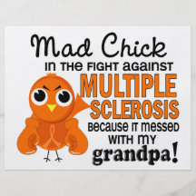 Mad Chick 2 Grandpa Multiple Sclerosis MS Flyers