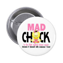 Mad Chick In The Fight Breast Cancer Pin