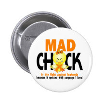 Mad Chick In The Fight Leukaemia Buttons