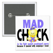 Mad Chick In The Fight Oesophageal Cancer Buttons
