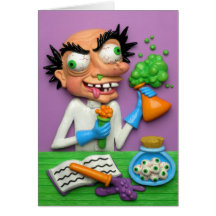 Mad Scientist Greeting Card