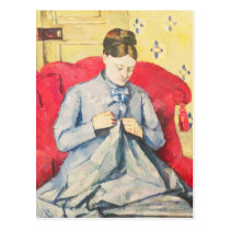 Madame Cezanne sewing postcards