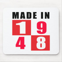 Made In 1948 Birthday Designs Mousepad