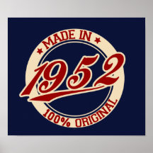 Made In 1952 Poster