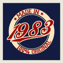 Made In 1983 invitations
