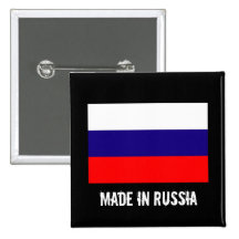 Made in Russia flag button