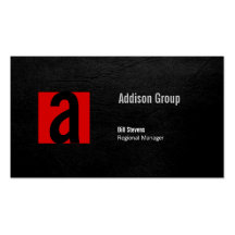 Madison Black II Business Card Template