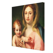 Madonna and Child with Two Angels, 1770-73 Stretched Canvas Prints