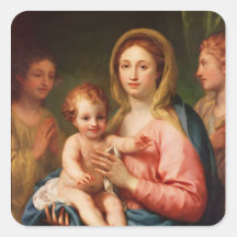 Madonna and Child with Two Angels, 1770-73 Stickers