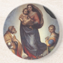 Madonna Fine Art by Raphael Beverage Coasters