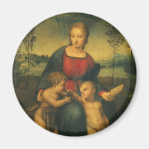 Madonna of the Goldfinch, Raphael Renaissance Art Refrigerator Magnet