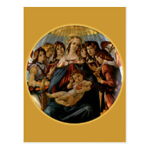 Madonna of the Pomegranate - Botticelli Postcard