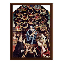 Madonna Of The Rosary By Lotto Lorenzo (Best Quali Post Cards