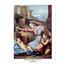 Madonna With A Crown By Raffael Postcard
