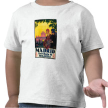 Madrid in Springtime Travel Promotional Poster Tees