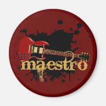 Maestro Grunge Electric Guitar Refrigerator Magnets