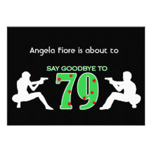 Mafia Style 80th Birthday Celebration Personalized Announcement