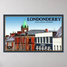 Magazine Street in Londonderry Poster