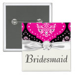 magent pink black white henna damask