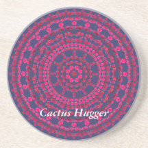 Magenta Hedgehog Cactus Coaster