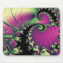 Magenta Hills Fractal Mouse Mats