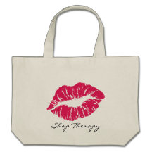 Magenta Lips Shop Therapy Bag