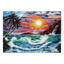 Magestic Sunset - Seascape by Galina Cards